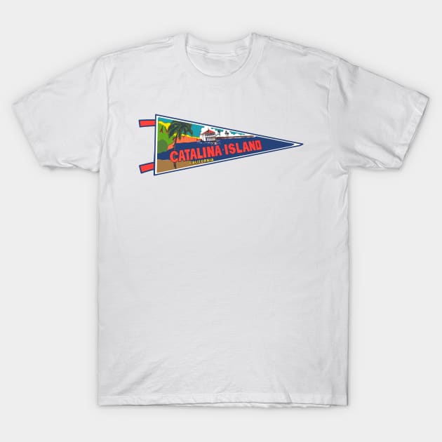 Catalina Island Pennant T-Shirt by zsonn